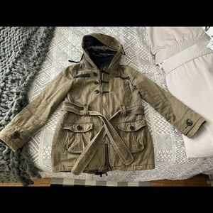 Lost and Found transitional Spring/Fall lined jacket, size Large, olive colour